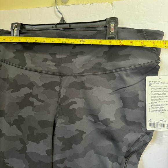 Lululemon NEW Base Pace High-Rise Crop 23" Camo Pants Legging Stretch Pocket 20 - Picture 13 of 16